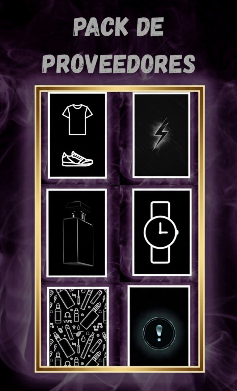 PACK COMPLETO DE PROVEEDORES PARA LA REVENTA